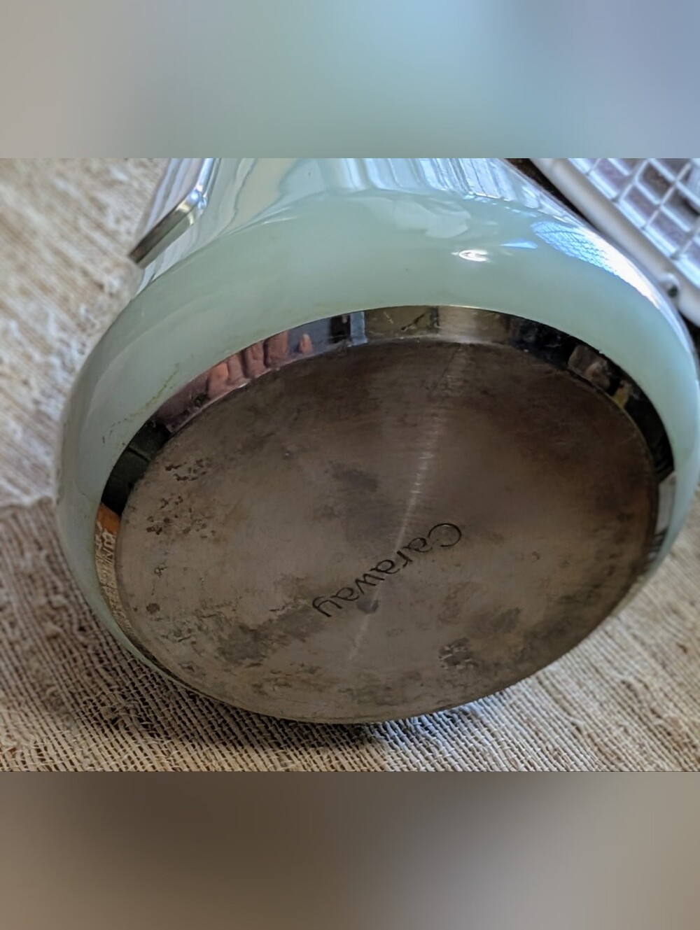 Caraway Whistling Tea Kettle 2 Quart Stainless Steel “Mist” EUC - Picture 5 of 5
